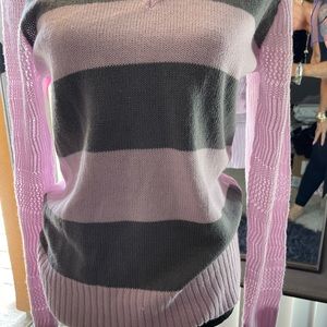 Grey and pink light weight sweater